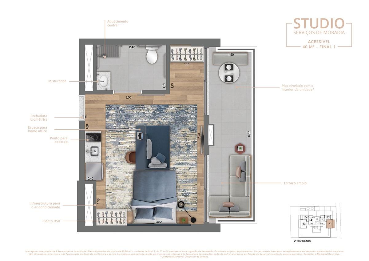 Apartamento, 1 quarto, 2050 m² - Foto 23