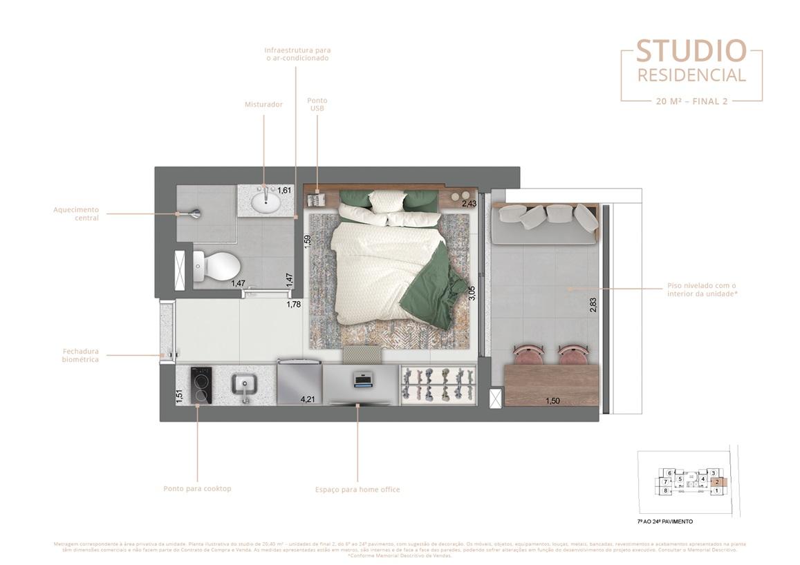 Apartamento, 1 quarto, 2050 m² - Foto 19