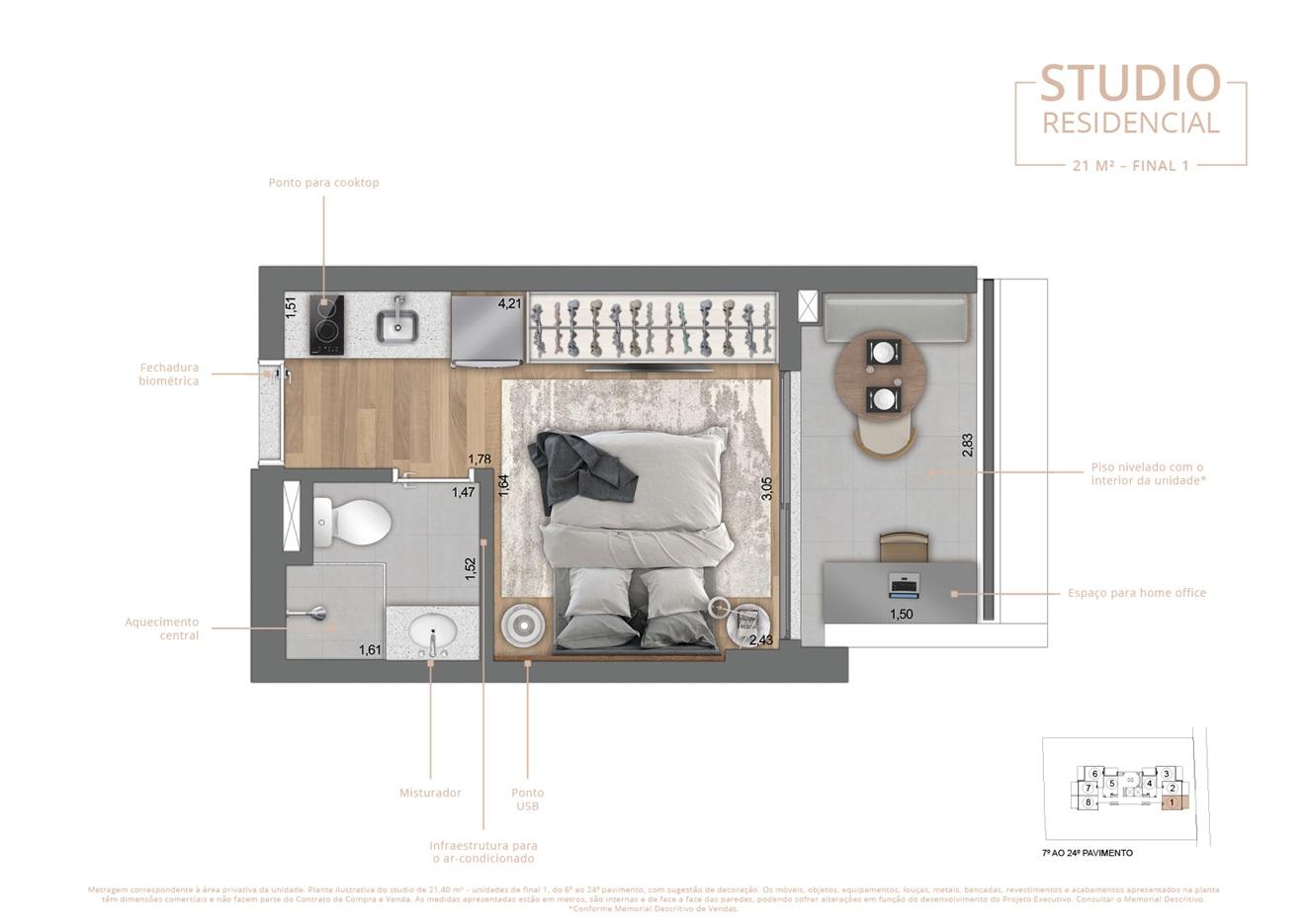 Apartamento, 1 quarto, 2050 m² - Foto 20