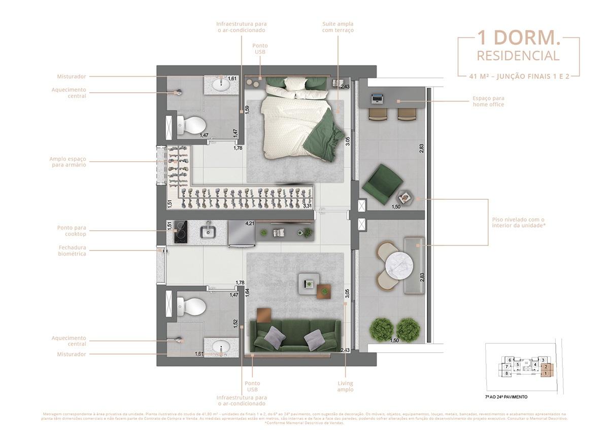 Apartamento, 1 quarto, 2050 m² - Foto 26