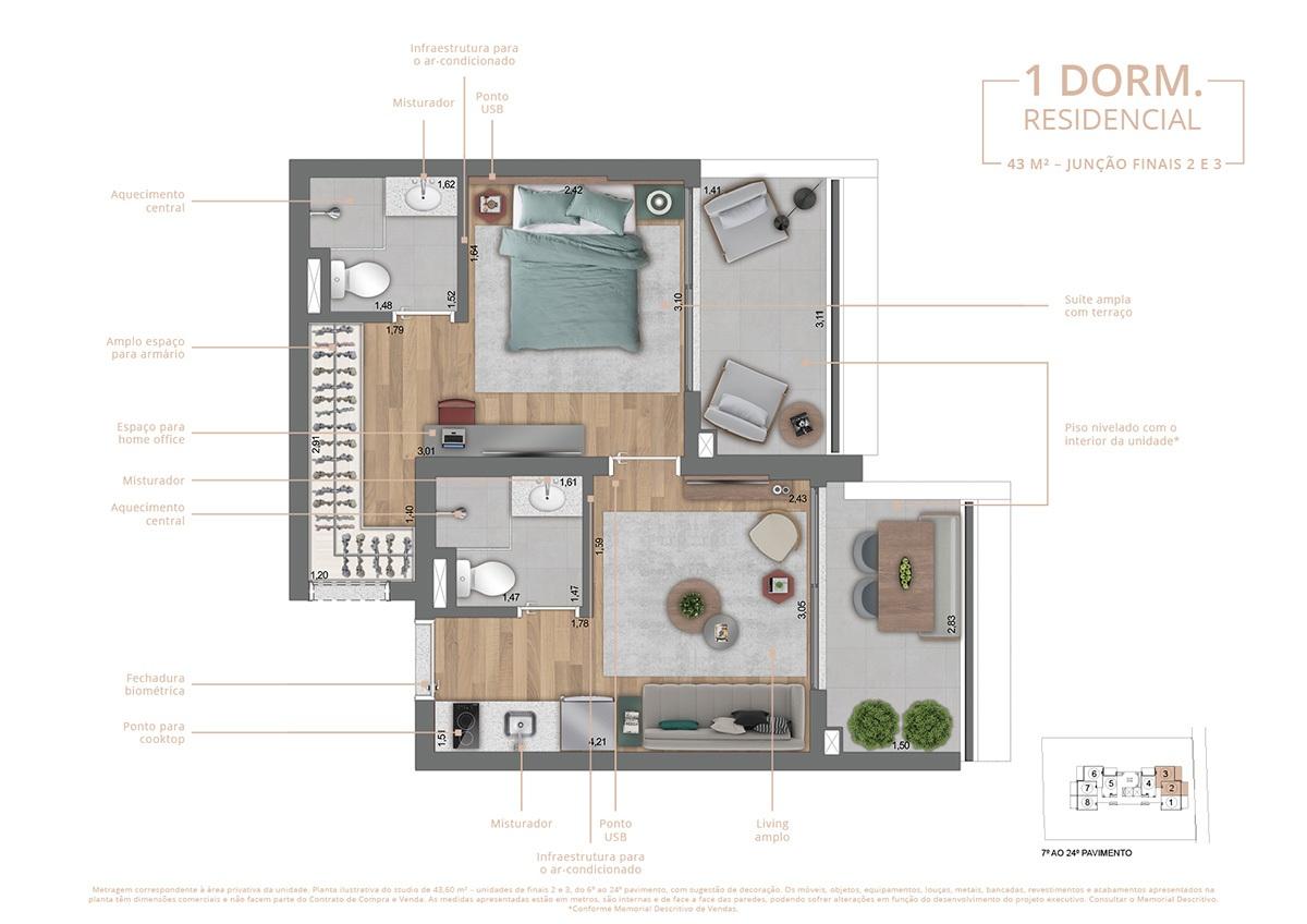 Apartamento, 1 quarto, 2050 m² - Foto 27