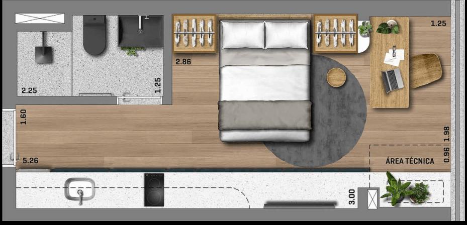 Apartamento, 1 quarto, 2250 m² - Foto 19