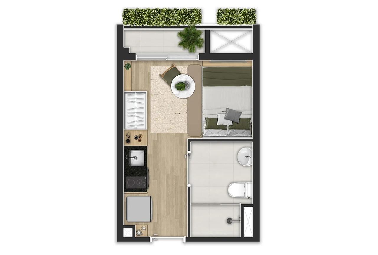 Apartamento, 1 quarto, 2028 m² - Foto 14