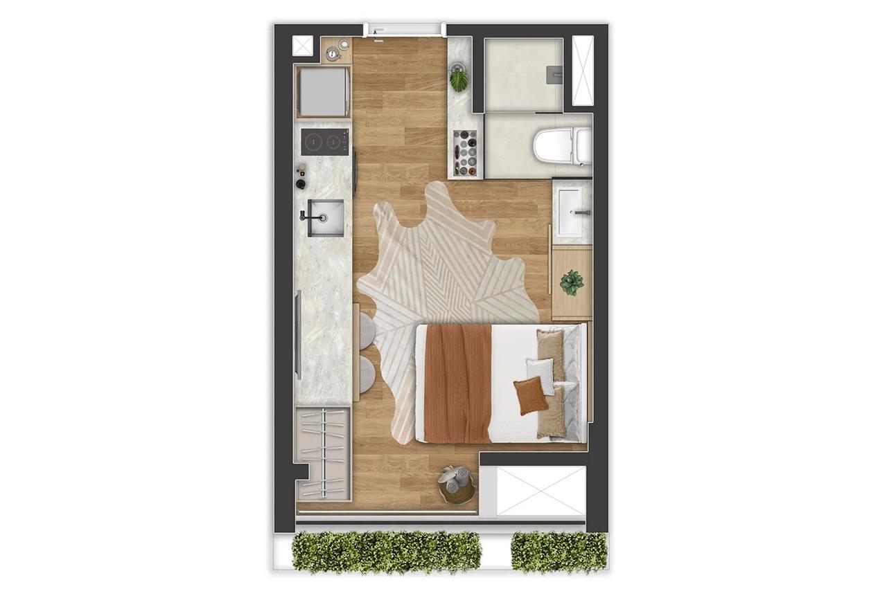 Apartamento, 1 quarto, 2028 m² - Foto 12