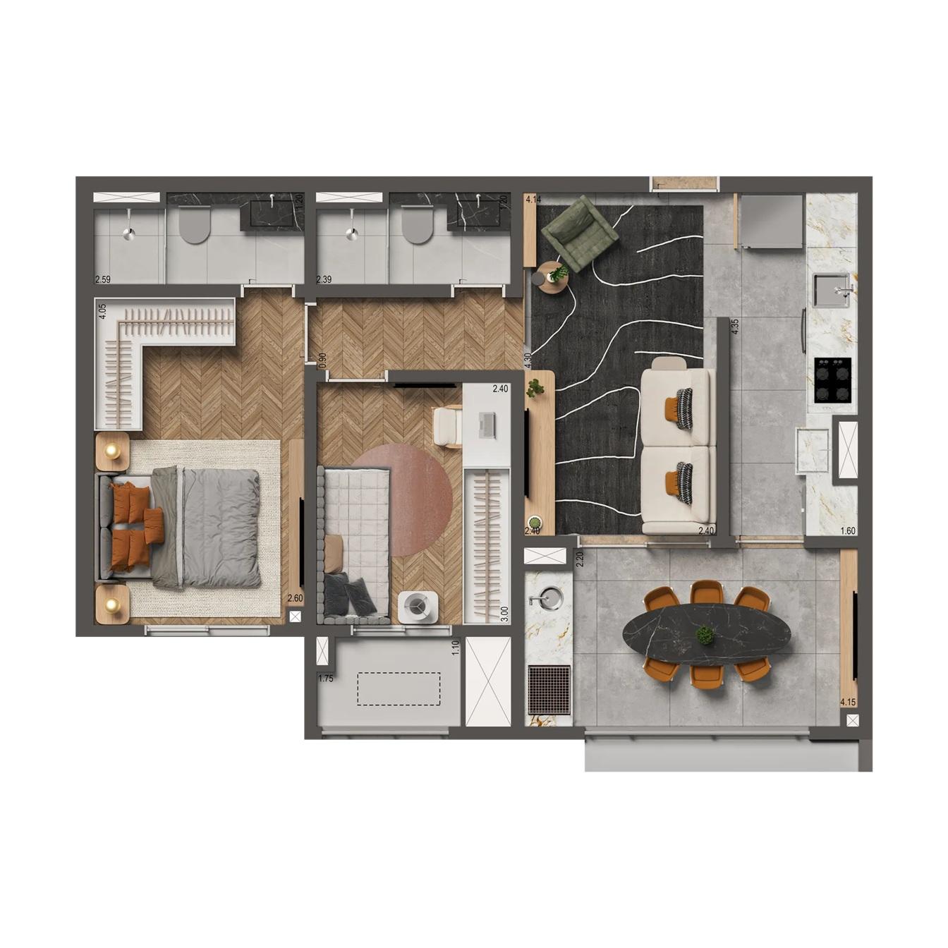 Apartamento, 3 quartos, 6286 m² - Foto 16