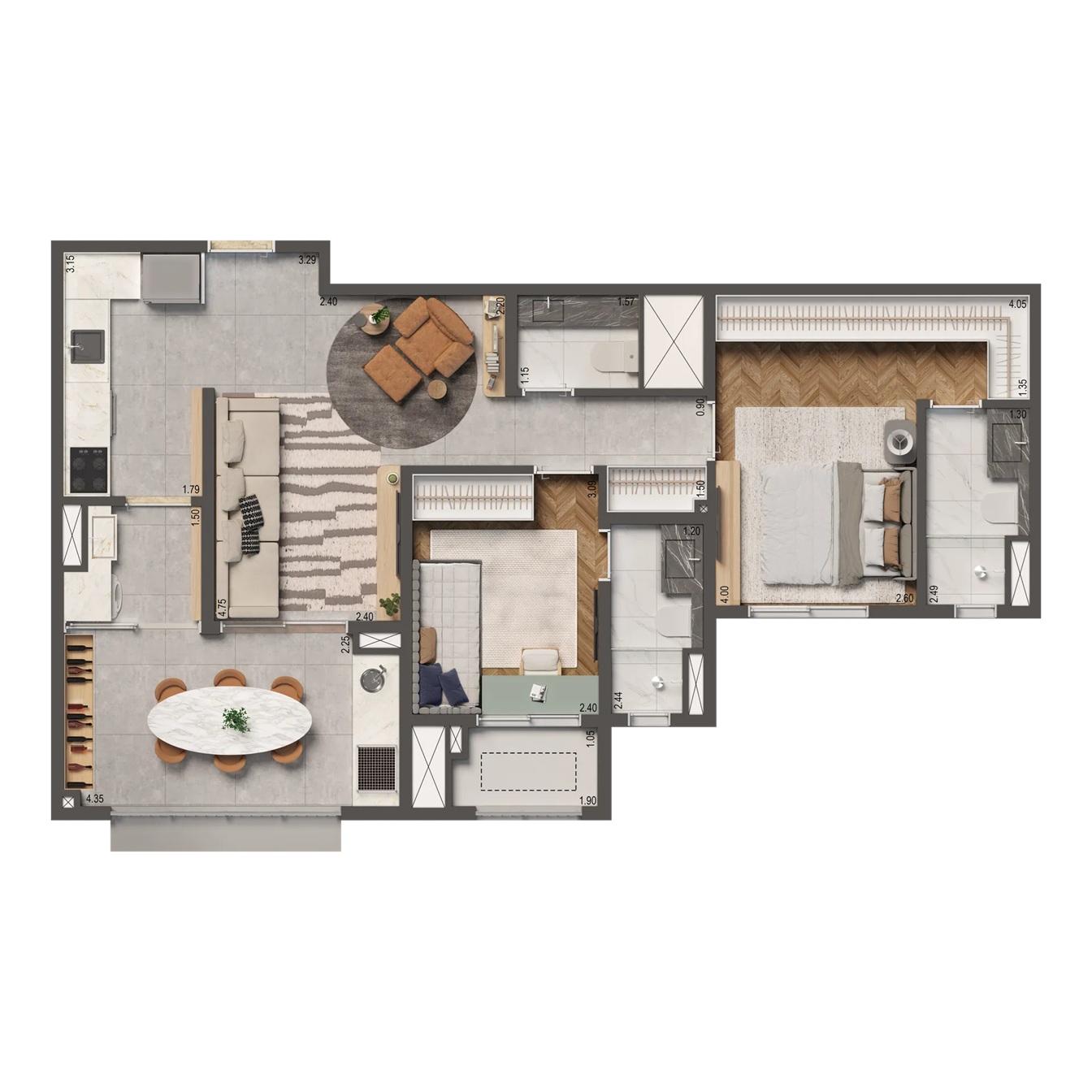 Apartamento, 3 quartos, 6286 m² - Foto 18