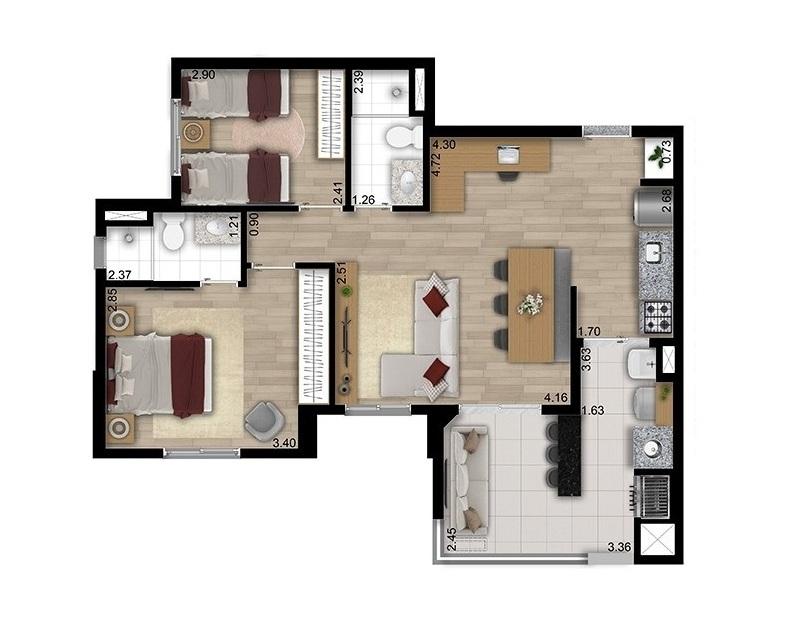 Apartamento, 3 quartos, 3769 m² - Foto 27