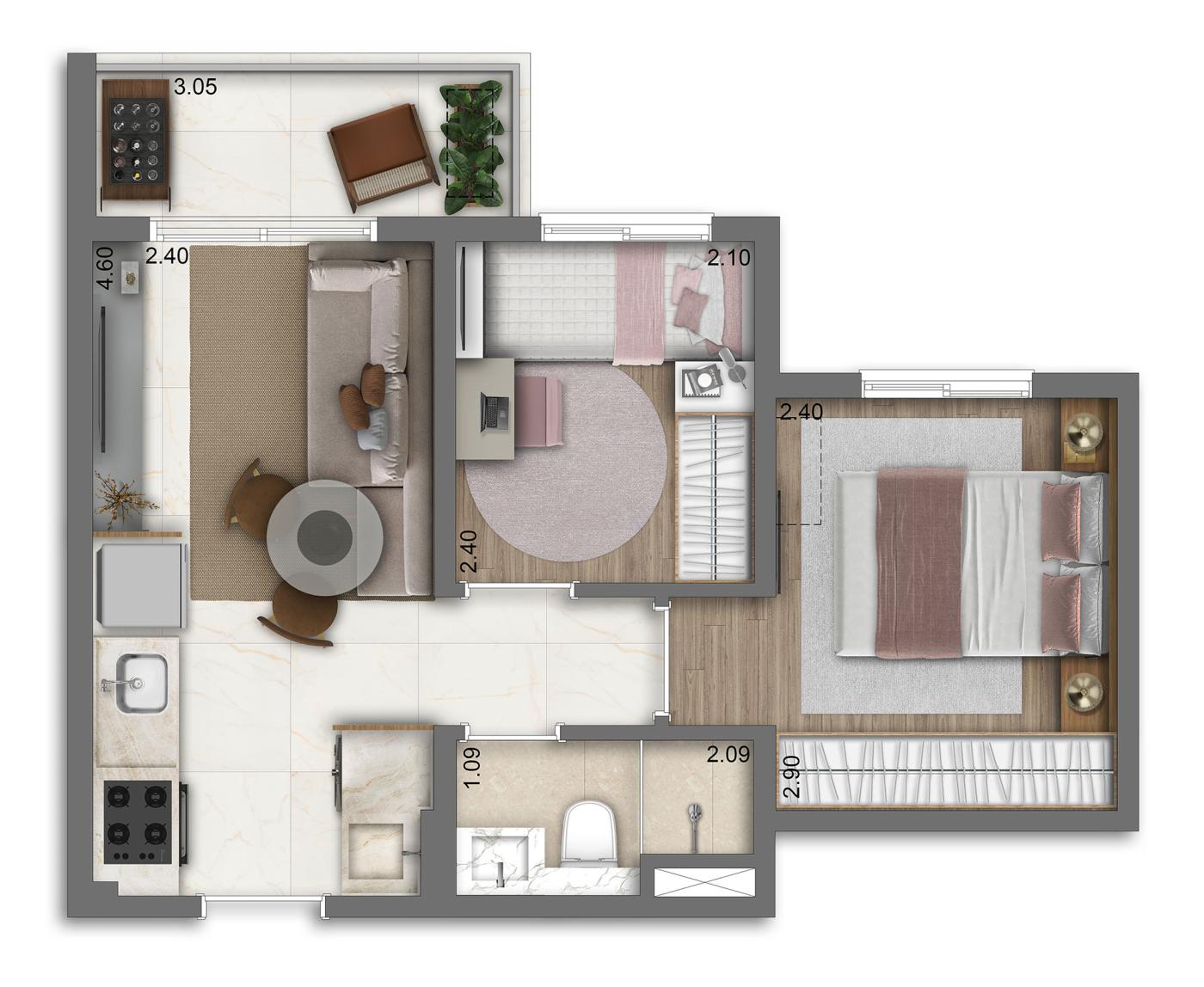 Apartamento, 2 quartos, 2461 m² - Foto 28