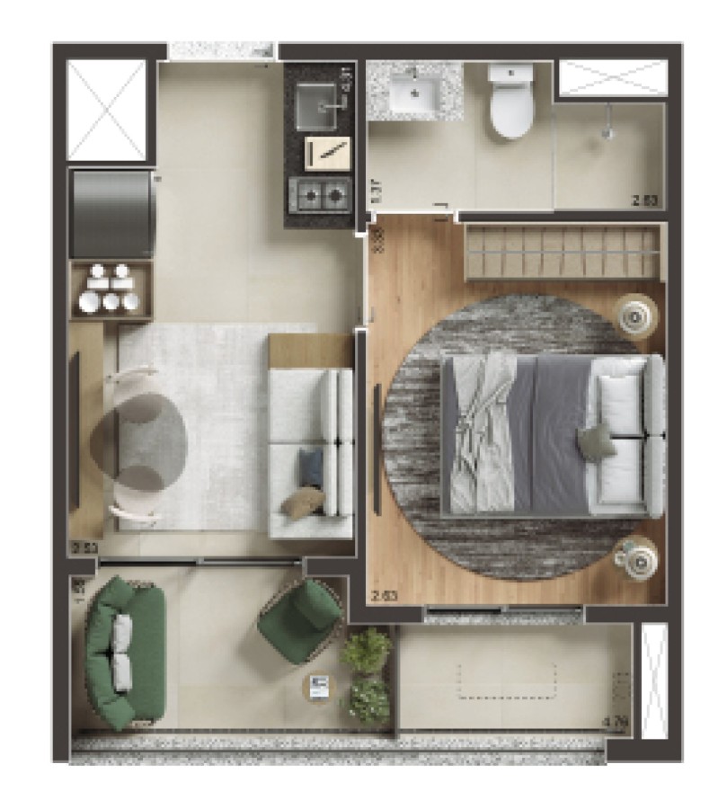 Apartamento, 2 quartos, 2942 m² - Foto 6