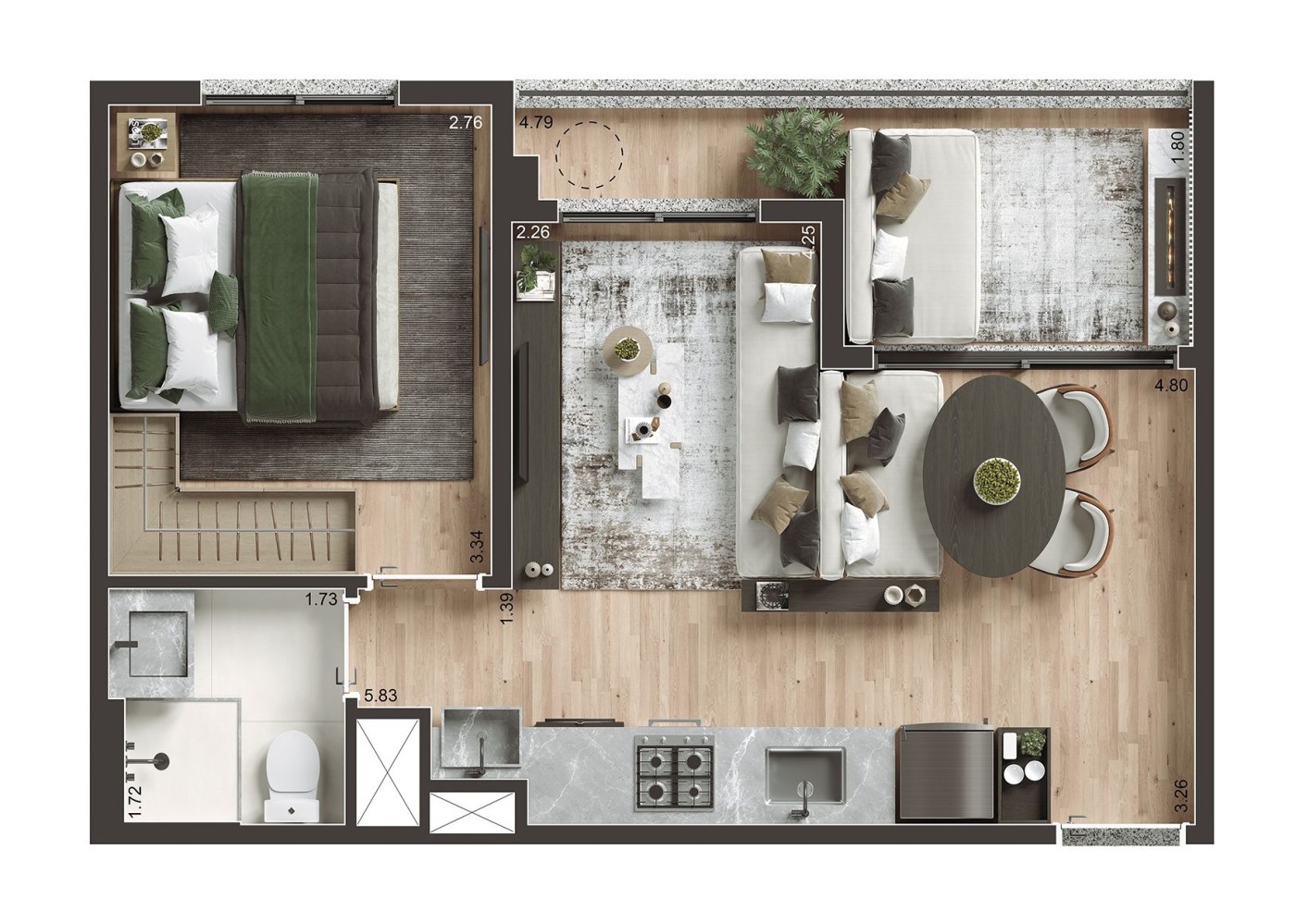 Apartamento, 2 quartos, 2942 m² - Foto 7