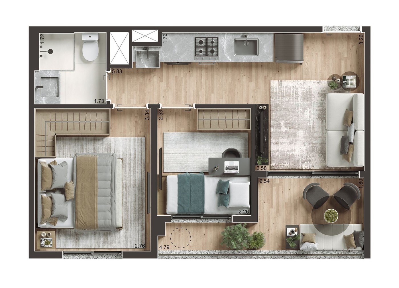 Apartamento, 2 quartos, 2942 m² - Foto 8