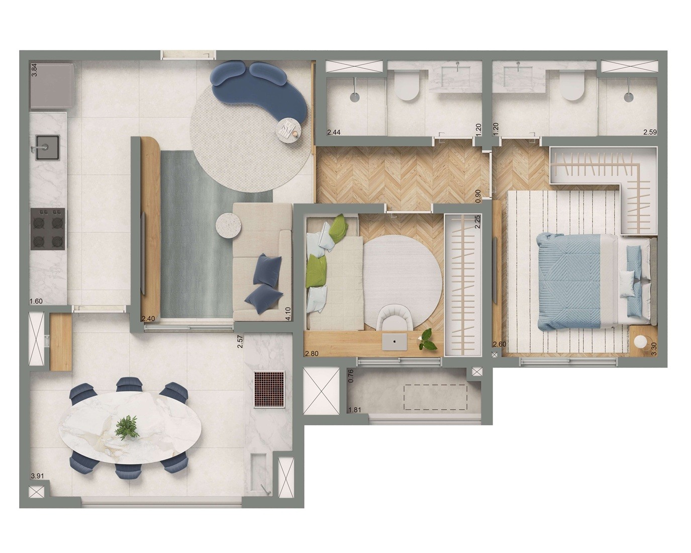 Apartamento, 3 quartos, 6087 m² - Foto 16