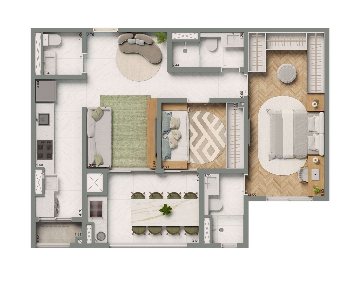 Apartamento, 3 quartos, 6087 m² - Foto 17