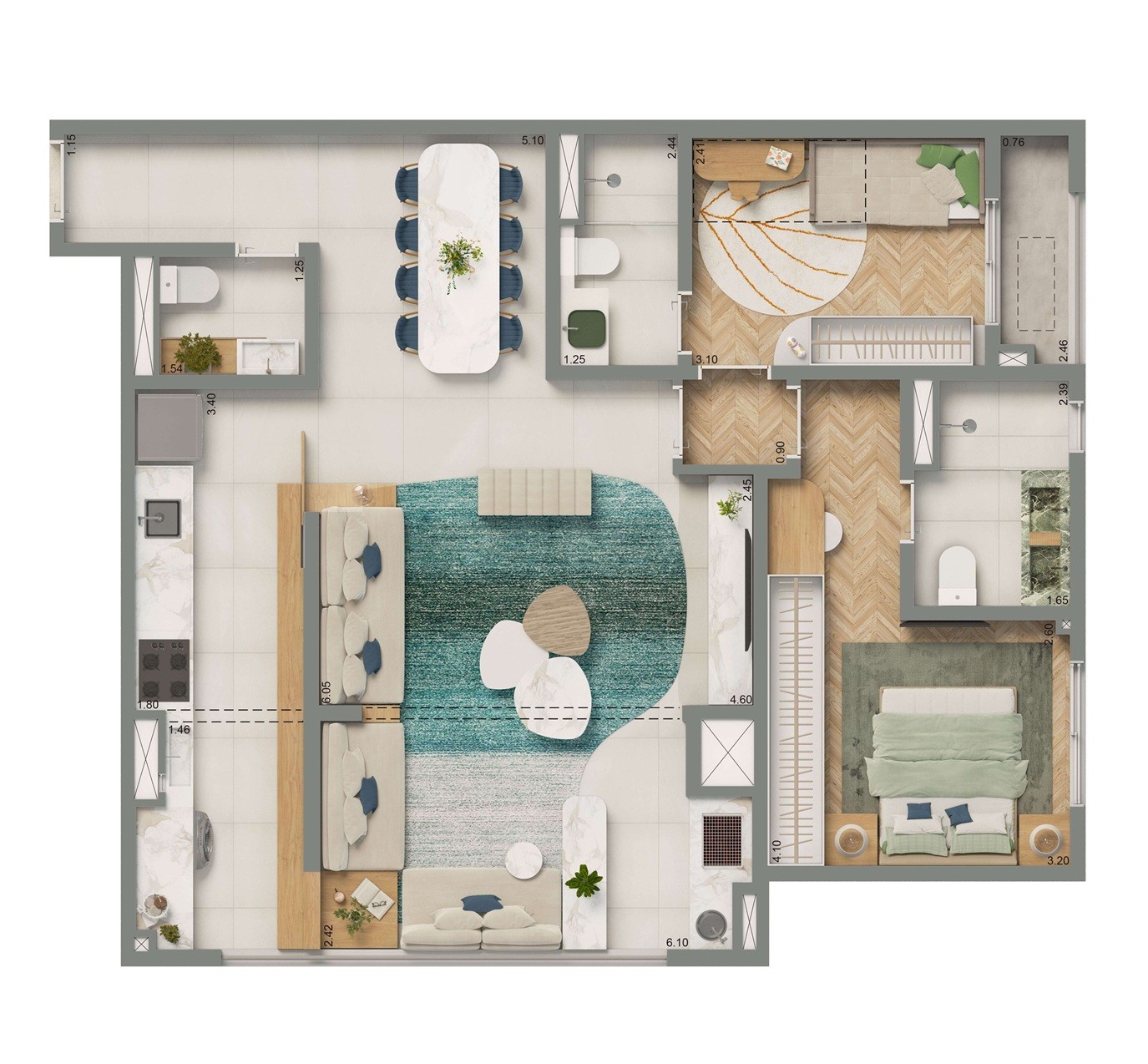 Apartamento, 3 quartos, 6087 m² - Foto 20