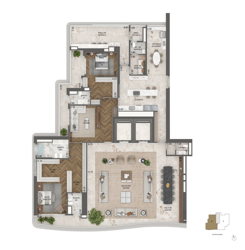 Apartamento, 4 quartos, 348710 m² - Foto 20