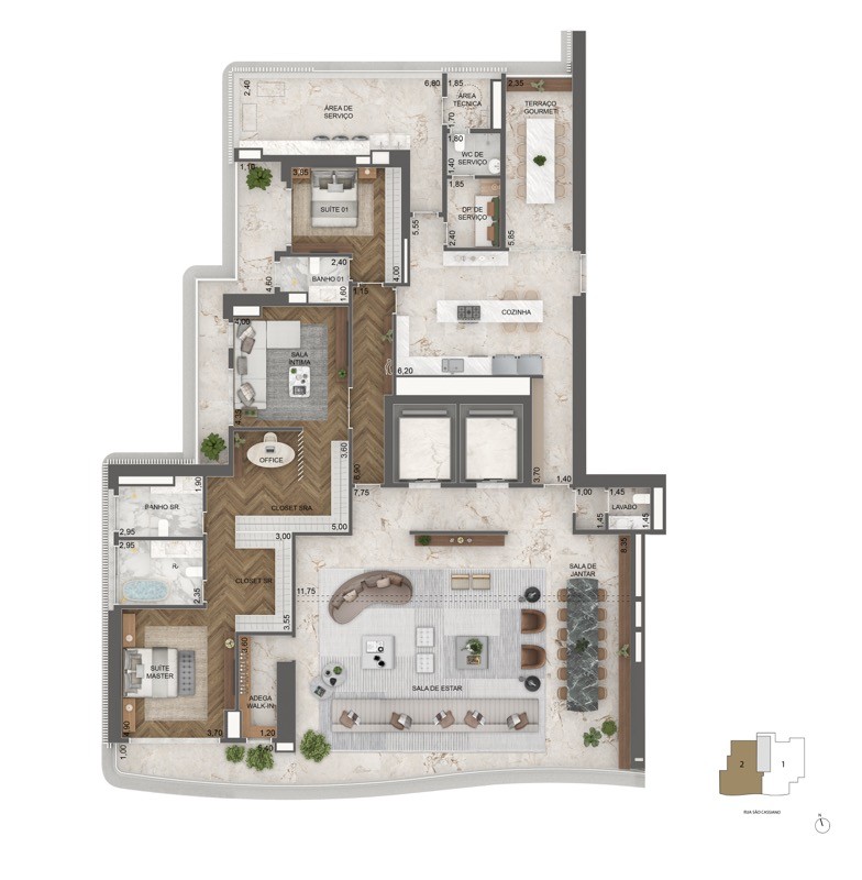 Apartamento, 4 quartos, 348710 m² - Foto 21