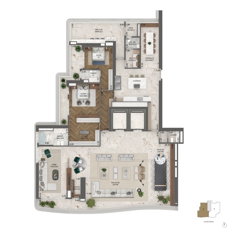 Apartamento, 4 quartos, 348710 m² - Foto 23