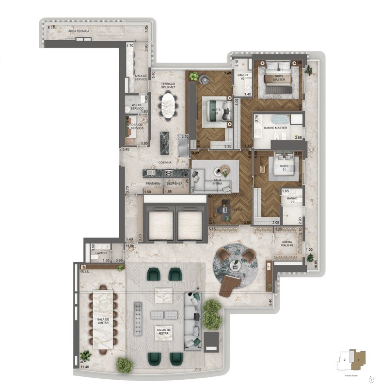 Apartamento, 4 quartos, 348710 m² - Foto 27