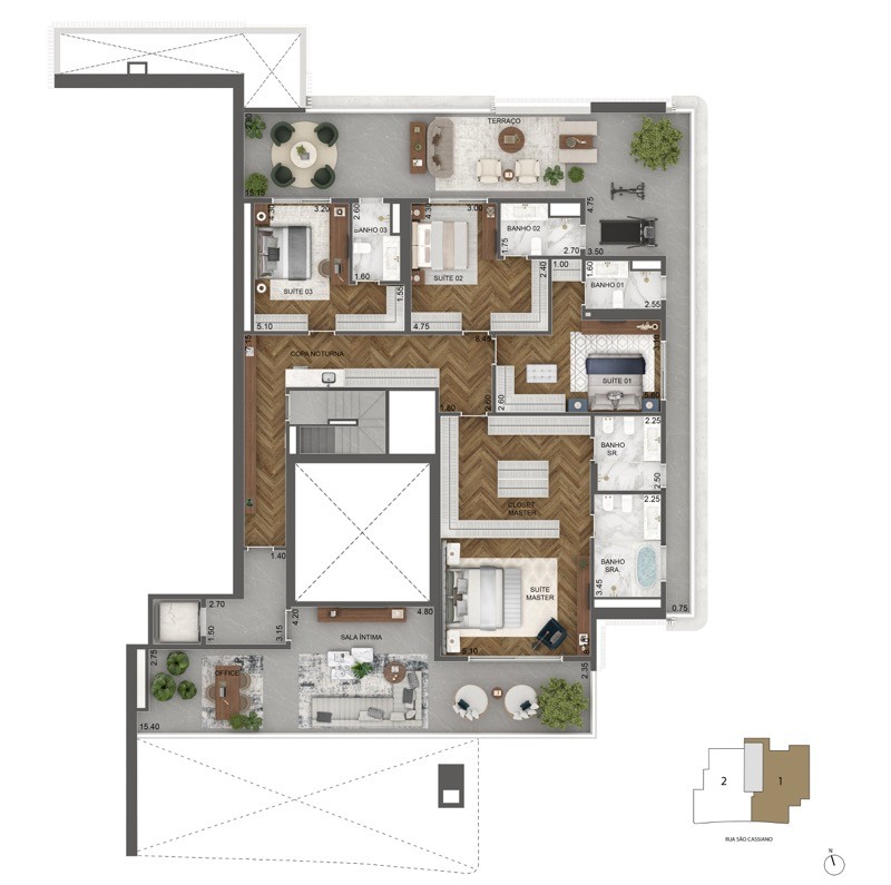 Apartamento, 4 quartos, 348710 m² - Foto 42
