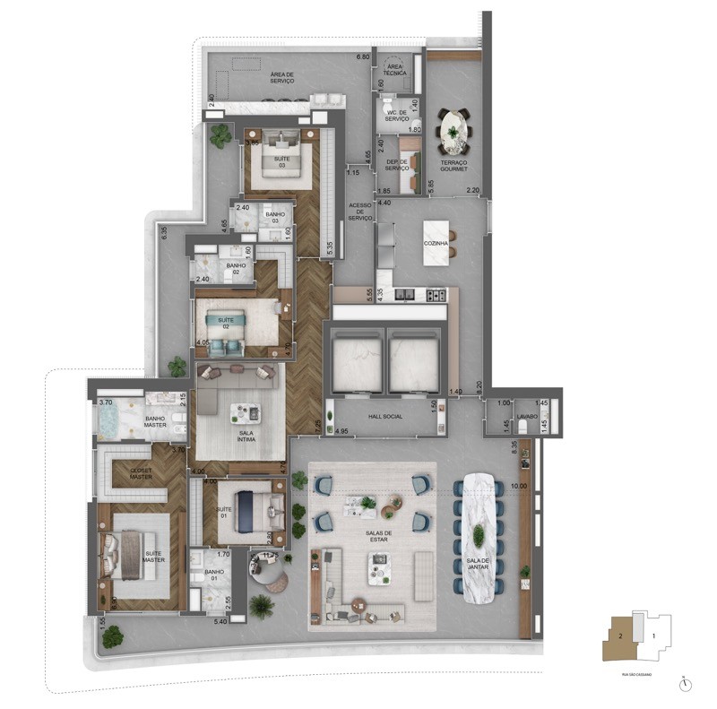Apartamento, 4 quartos, 348710 m² - Foto 29