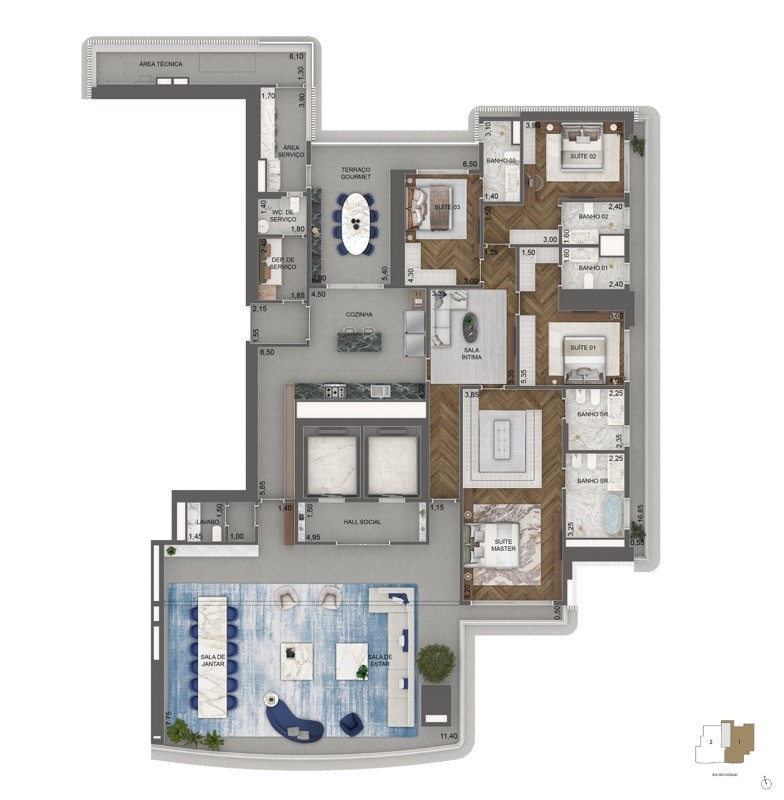 Apartamento, 4 quartos, 348710 m² - Foto 31