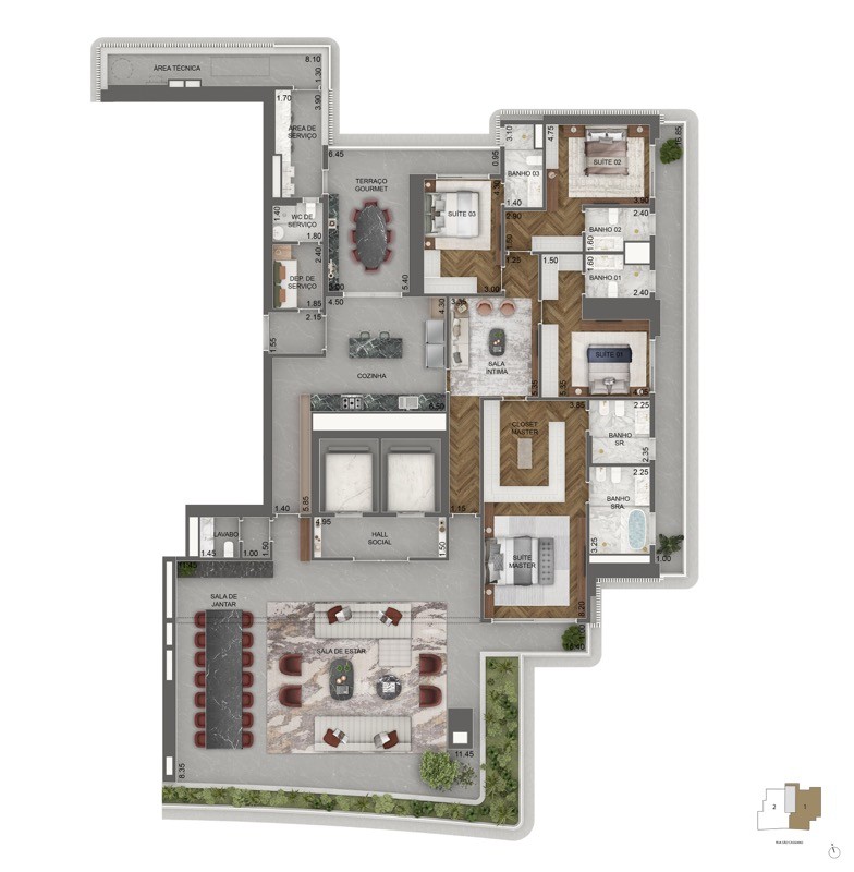 Apartamento, 4 quartos, 348710 m² - Foto 35
