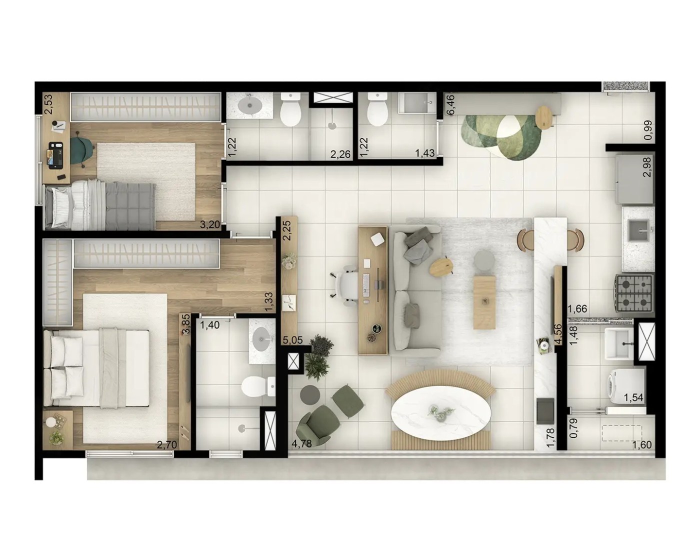 Apartamento, 3 quartos, 3077 m² - Foto 34