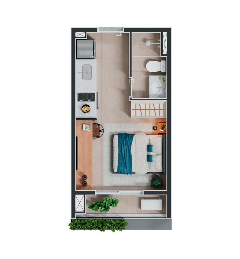 Apartamento, 1 quarto, 2059 m² - Foto 13