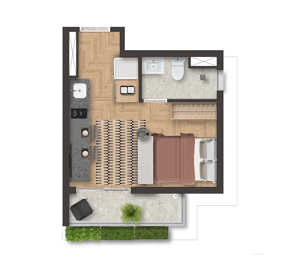 Apartamento, 1 quarto, 2059 m² - Foto 14
