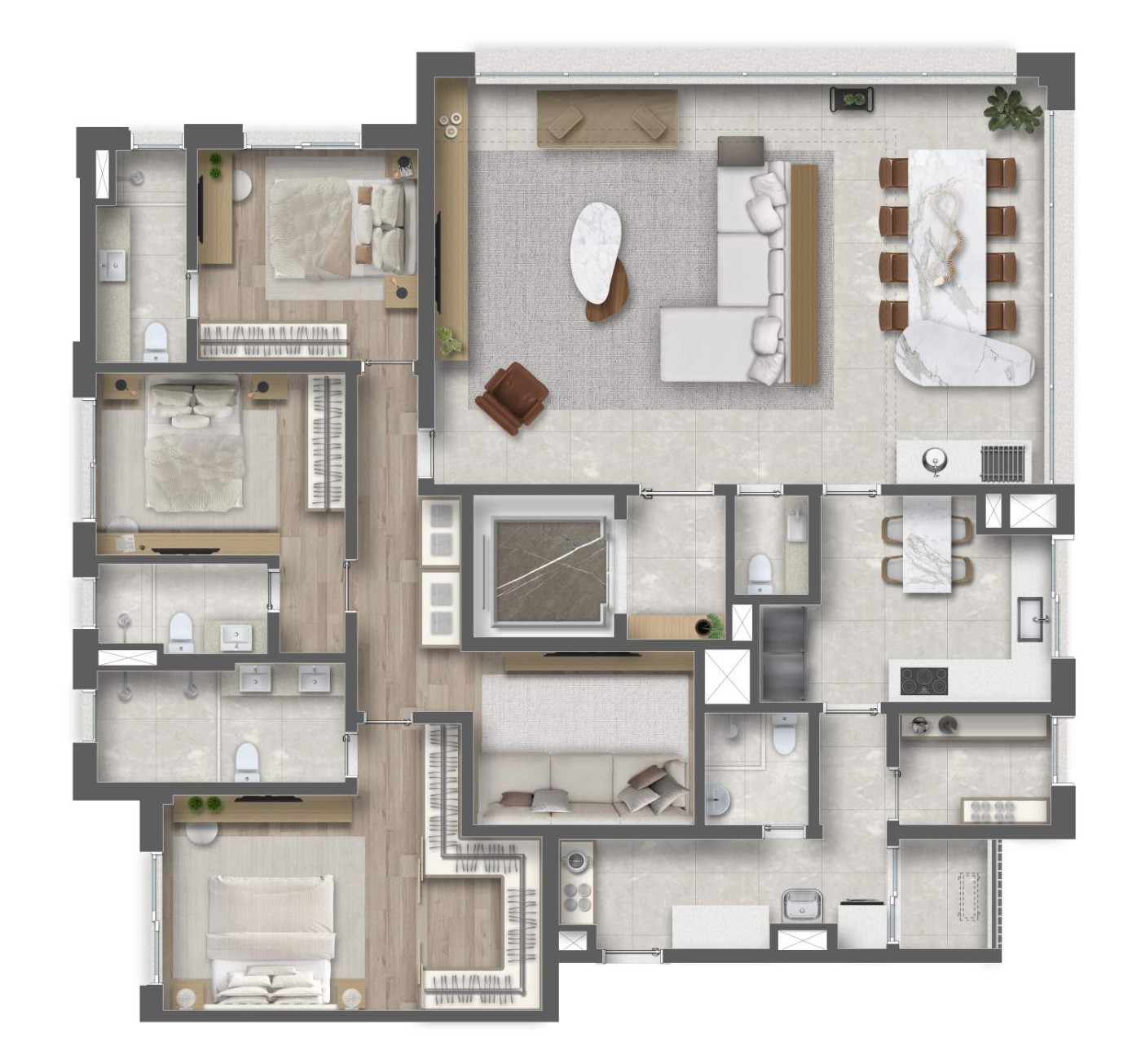 Apartamento, 4 quartos, 191464 m² - Foto 38