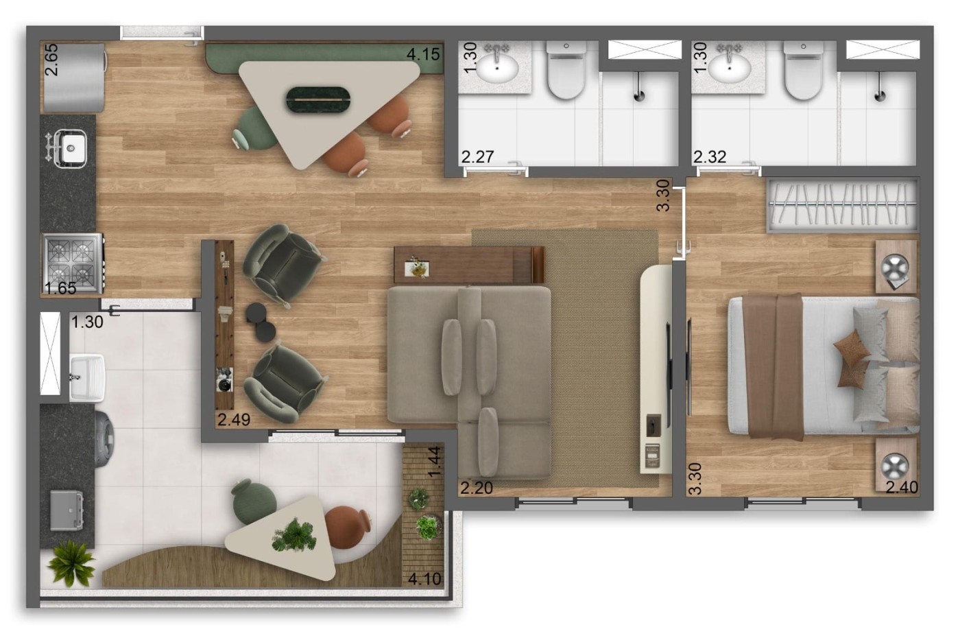 Apartamento, 2 quartos, 50 m² - Foto 32