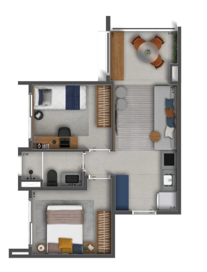 Apartamento, 2 quartos, 2540 m² - Foto 29