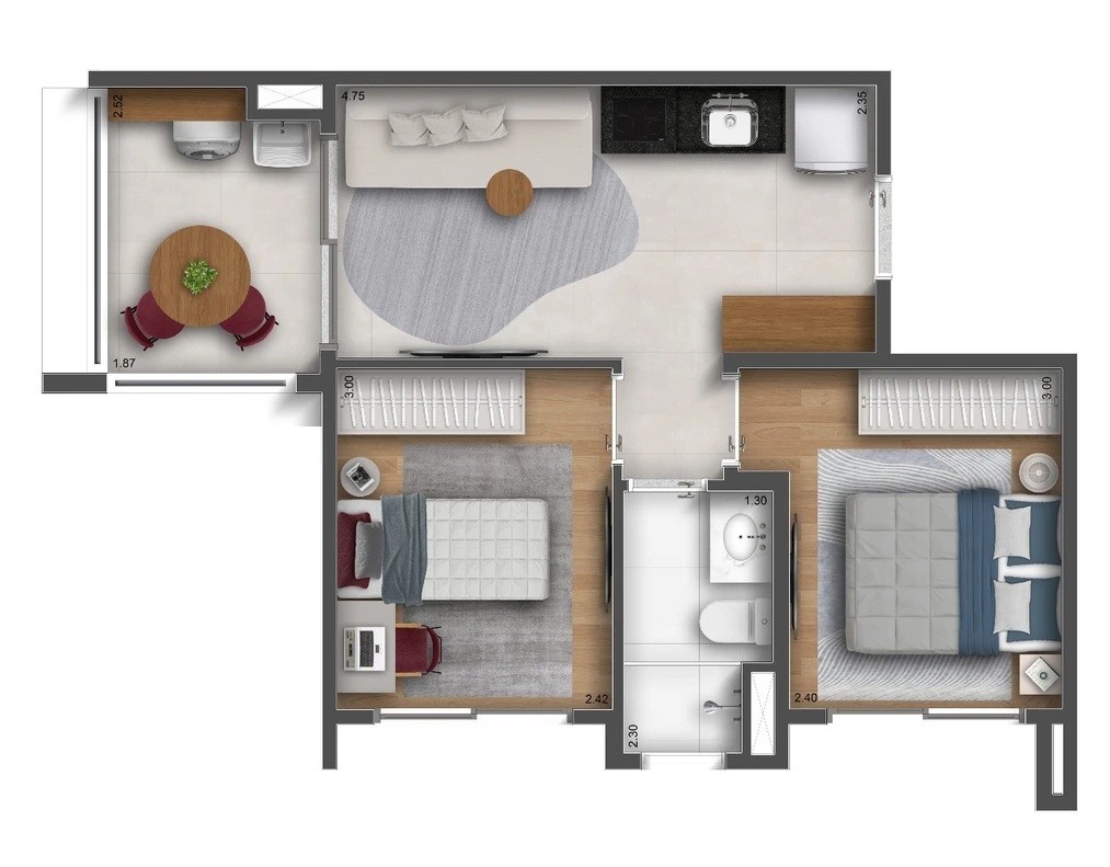 Apartamento, 2 quartos, 2540 m² - Foto 28