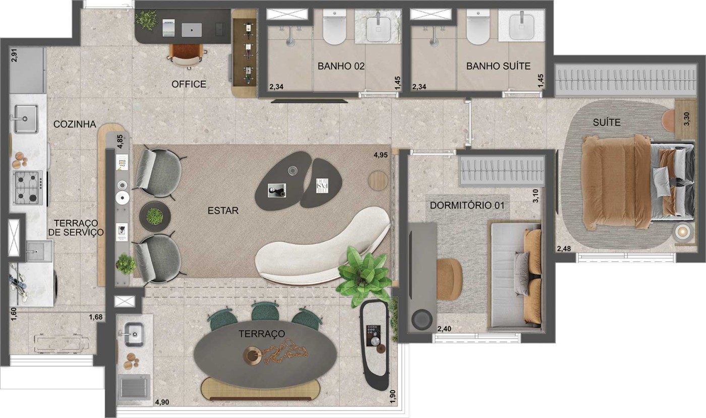 Apartamento, 3 quartos, 2580 m² - Foto 42