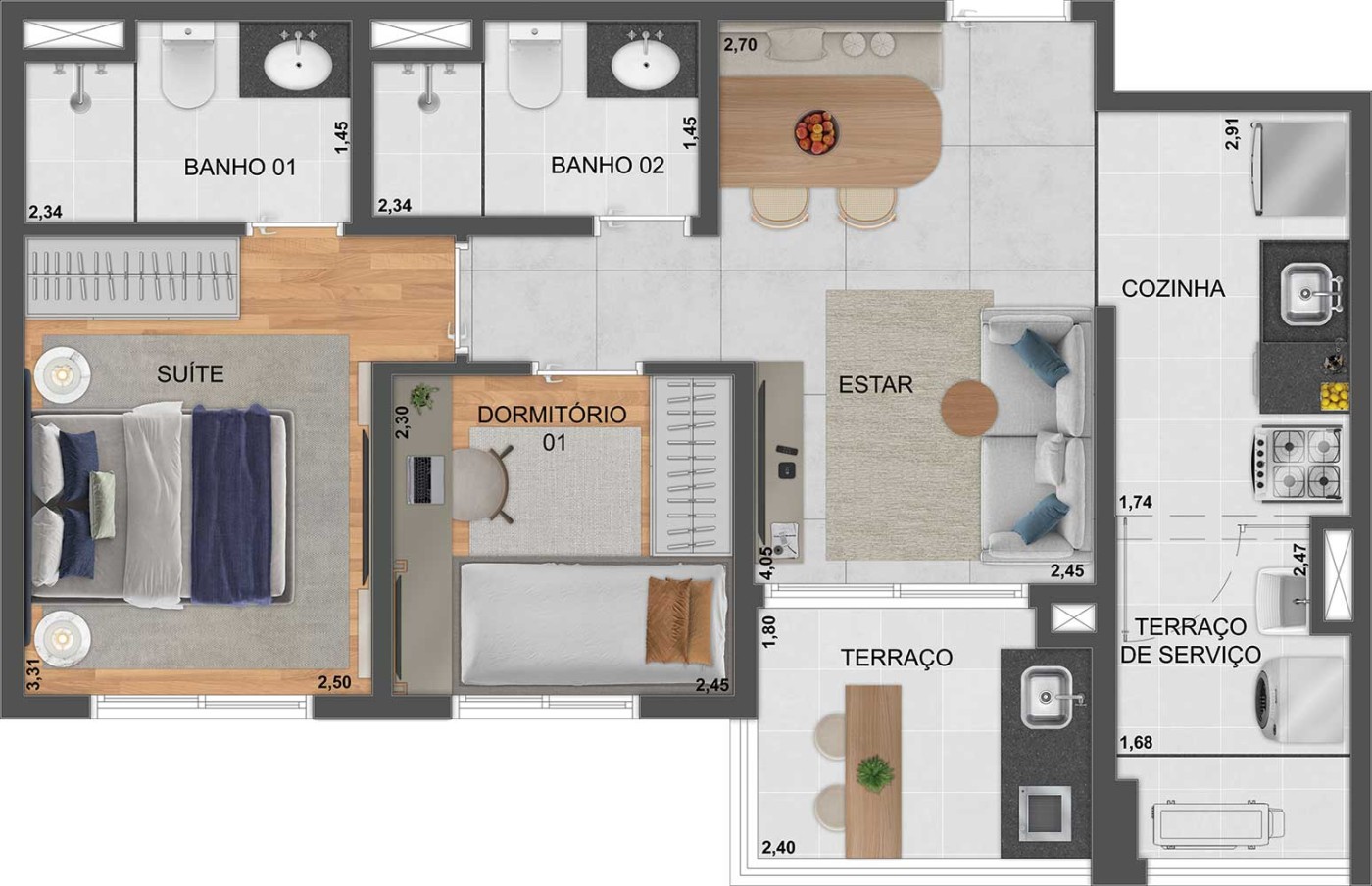 Apartamento, 3 quartos, 2580 m² - Foto 41