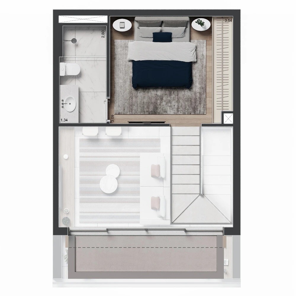 Apartamento, 1 quarto, 2584 m² - Foto 31