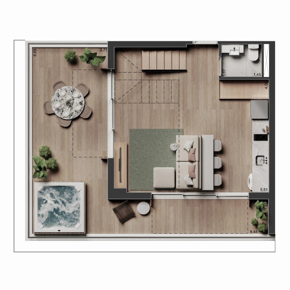Apartamento, 1 quarto, 2584 m² - Foto 32