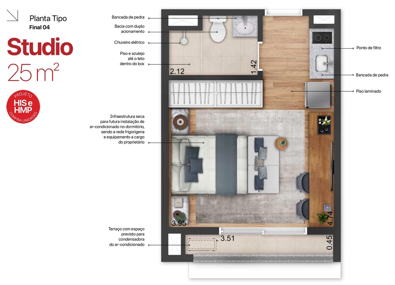 Apartamento, 1 quarto, 2541 m² - Foto 32