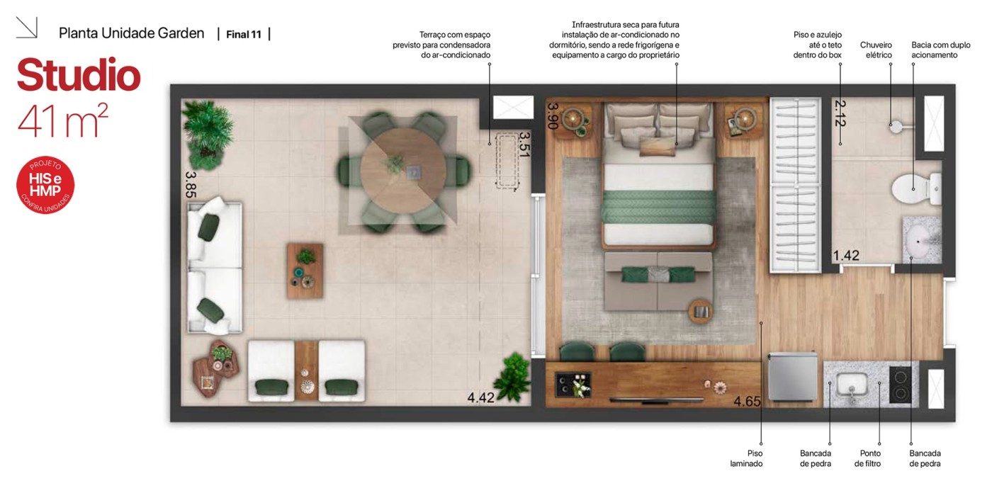 Apartamento, 1 quarto, 2541 m² - Foto 33
