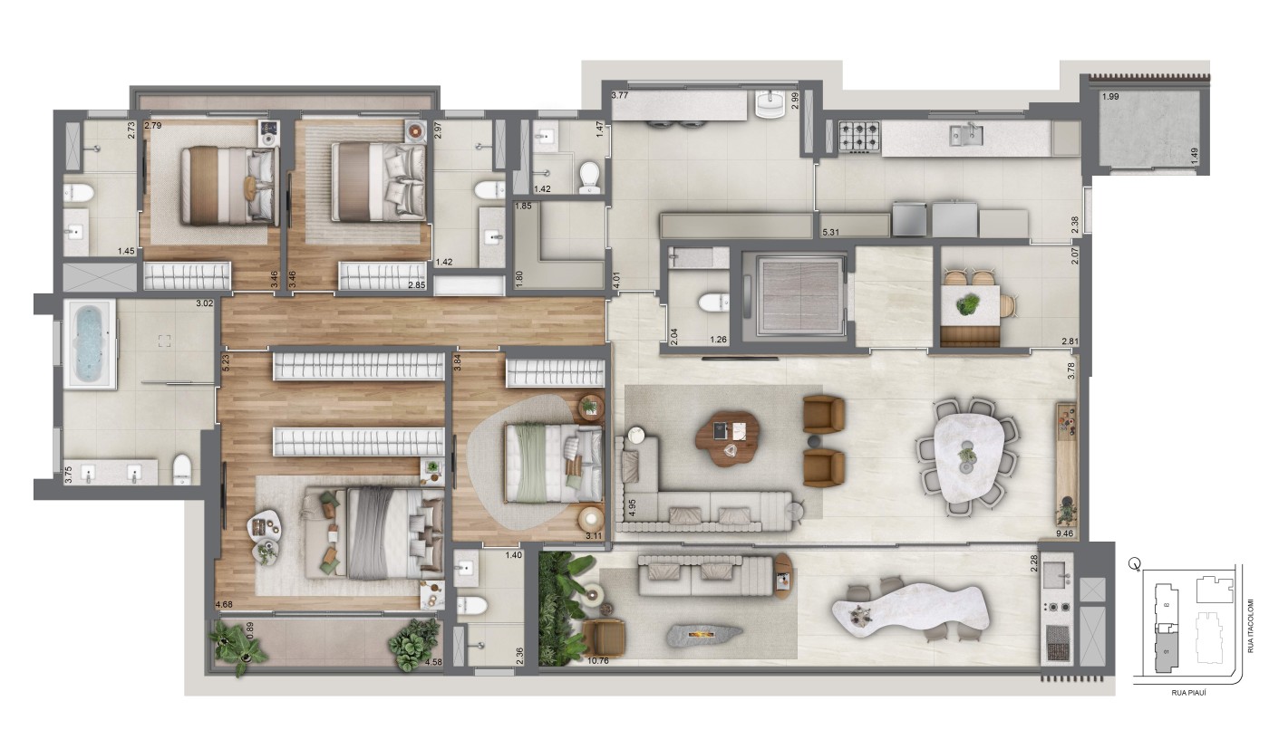Apartamento, 4 quartos, 249255 m² - Foto 29