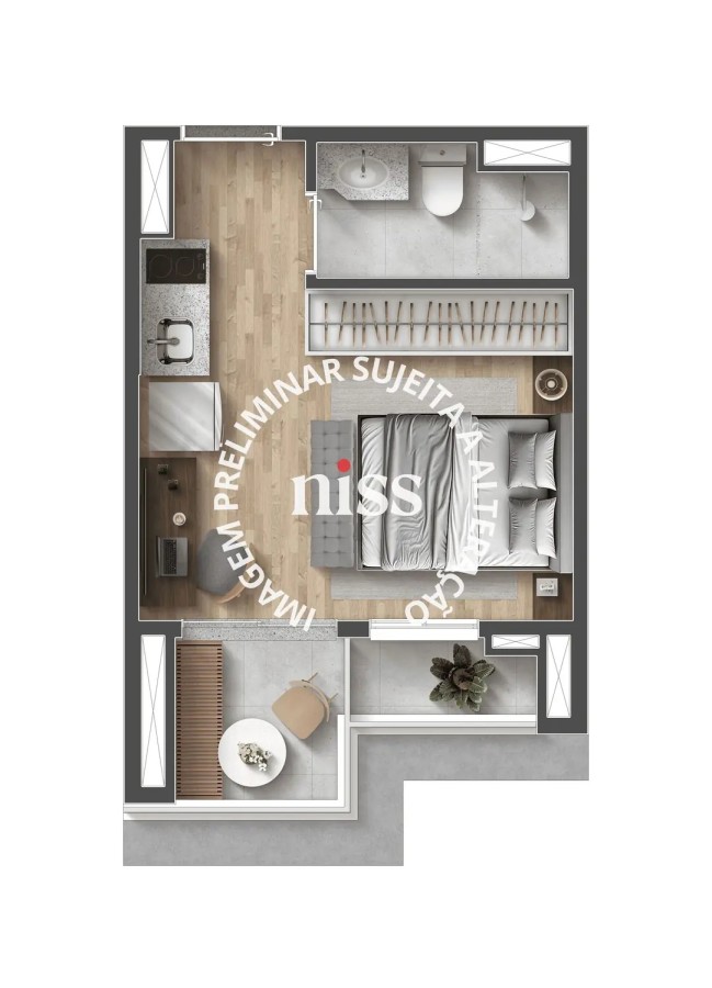 Apartamento, 1 quarto, 2131 m² - Foto 14