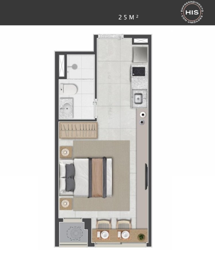 Apartamento, 1 quarto, 2543 m² - Foto 27