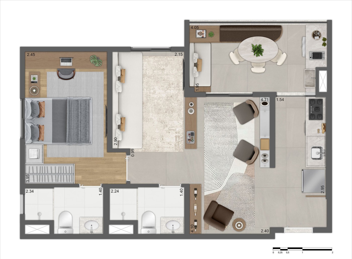 Apartamento, 2 quartos, 2455 m² - Foto 34