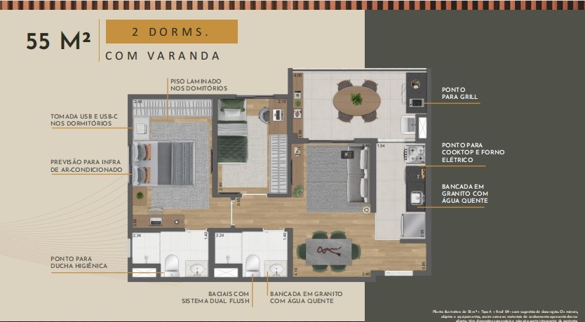 Apartamento, 2 quartos, 2455 m² - Foto 33
