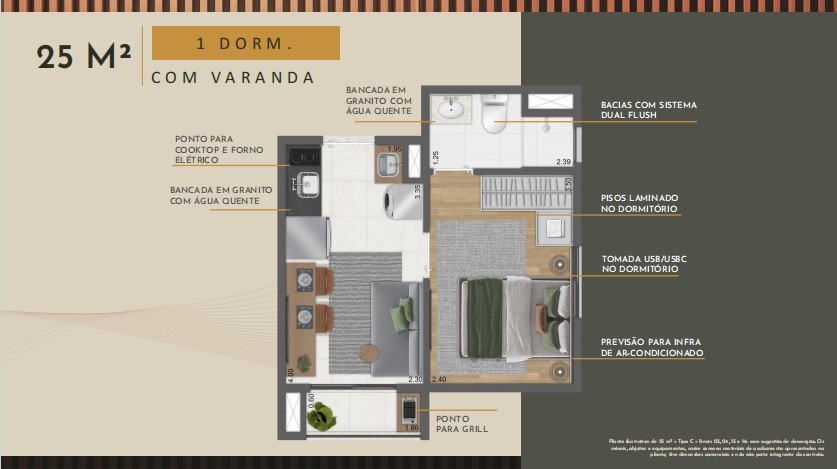 Apartamento, 2 quartos, 2455 m² - Foto 29