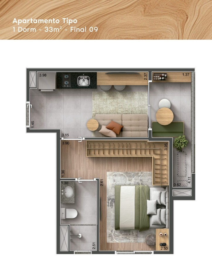 Apartamento, 1 quarto, 3033 m² - Foto 27