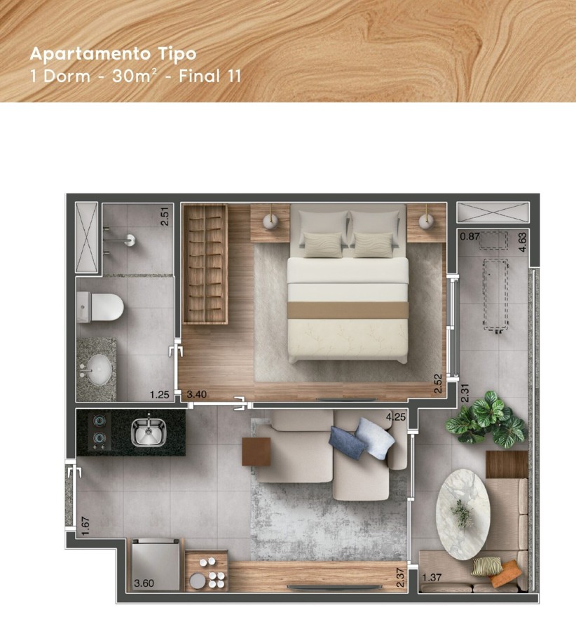 Apartamento, 1 quarto, 3033 m² - Foto 26