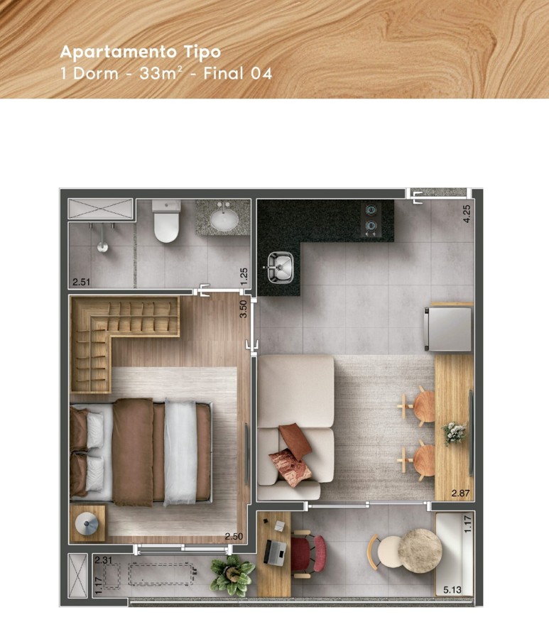Apartamento, 1 quarto, 3033 m² - Foto 28