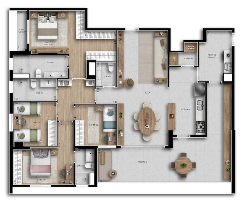 Apartamento, 4 quartos, 150172 m² - Foto 16