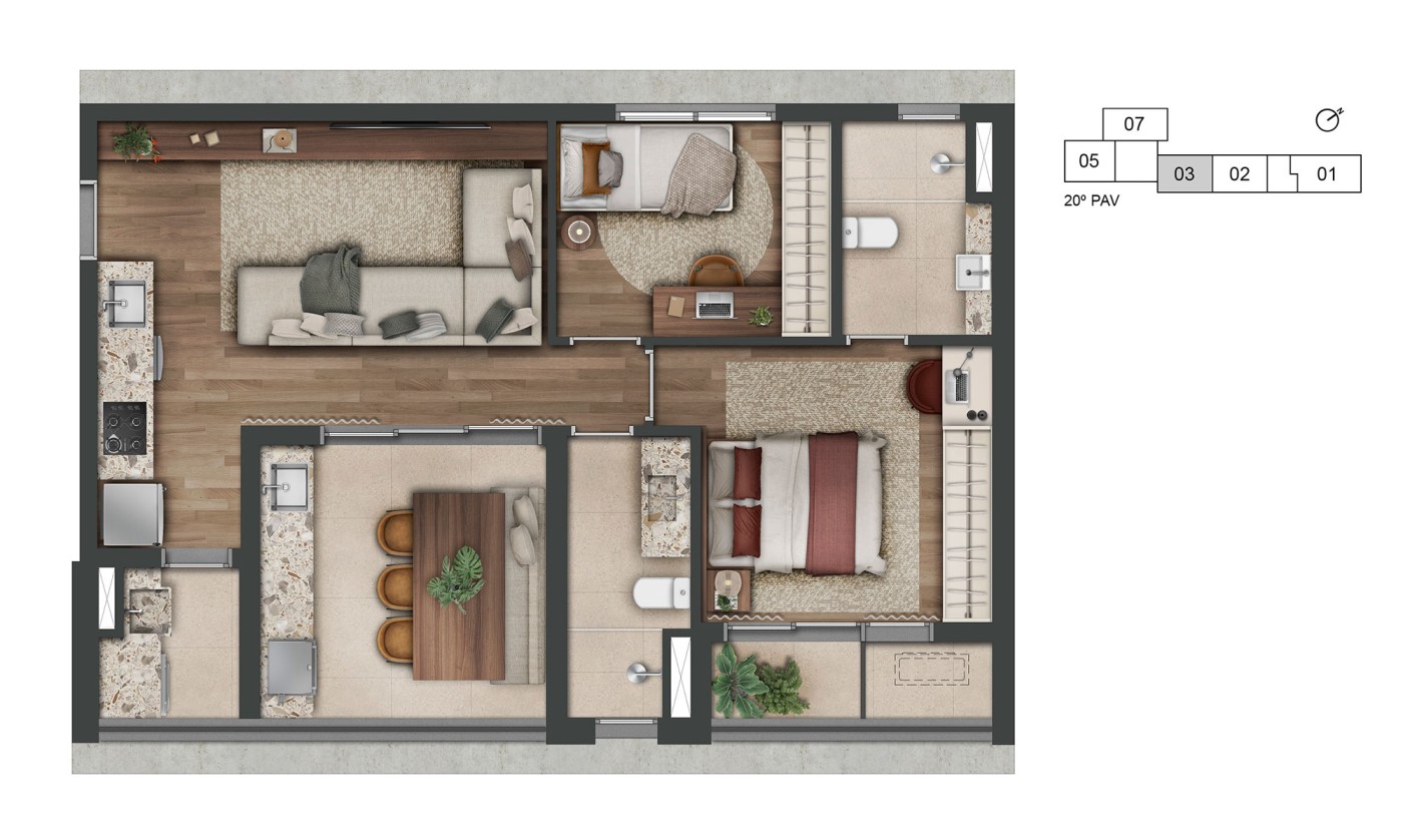 Apartamento, 3 quartos, 27198 m² - Foto 45